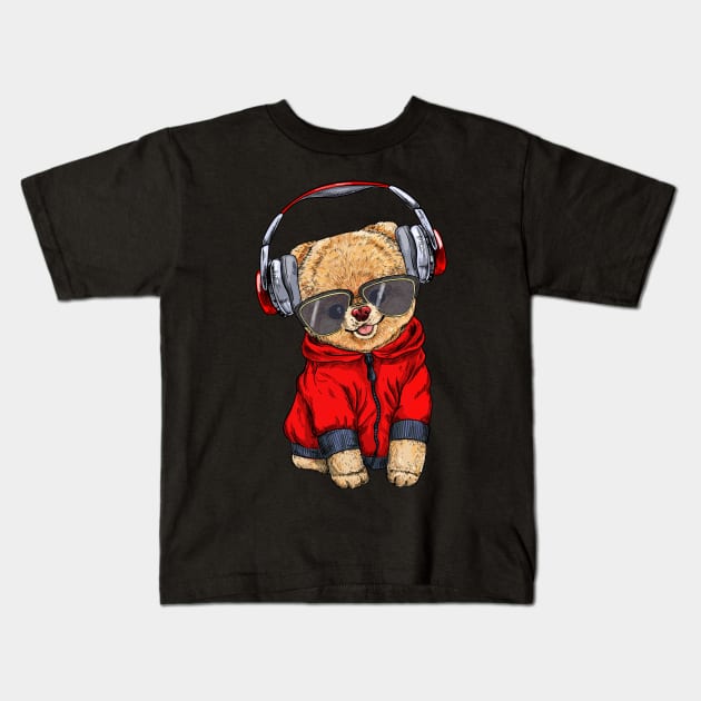 Oh, so cute Pomeranian! Kids T-Shirt by GreenCatDesign